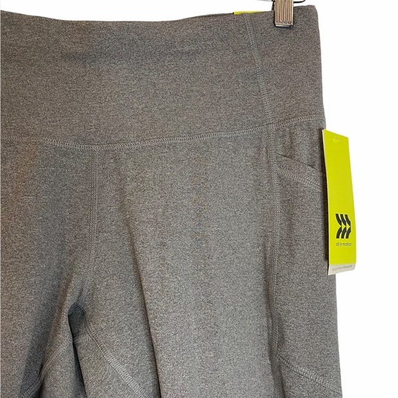 All In Motion Gray Grey High Rise Capri Leggings Exercise Large L - Picture 9 of 14